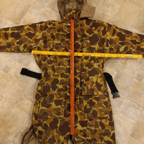 VTG Mount'n Prairie duck camo coverall snow suit with detachable hood size large - Picture 6 of 15